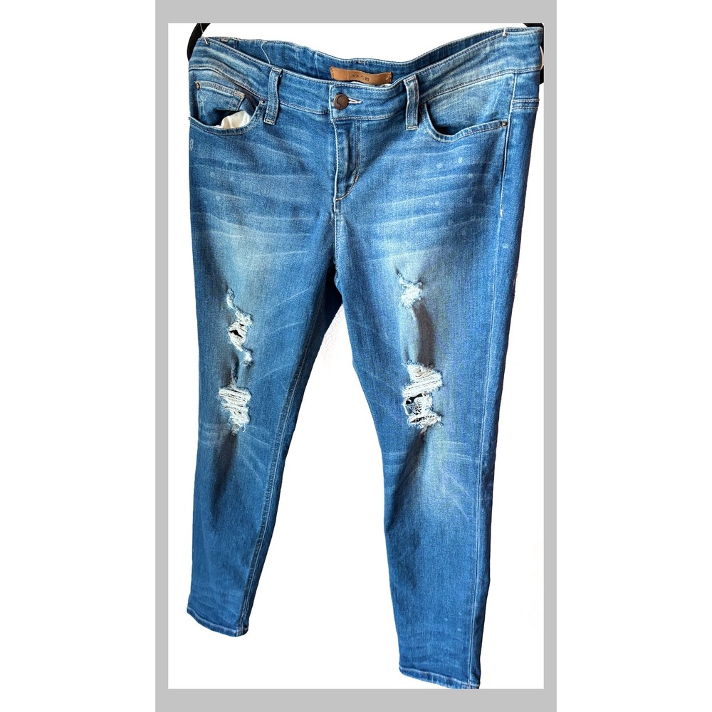 Joes Jeans The Vixen Ankle Sassy Skinny Distressed Jeans Medium Wash Size 32